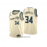 Camiseta Milwaukee Bucks Giannis Antetokounmpo #34 Ciudad Crema