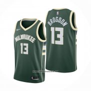 Camiseta Milwaukee Bucks Malcolm Brogdon #13 Icon Verde