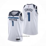 Camiseta Minnesota Timberwolves Anthony Edwards #1 Association Blanco