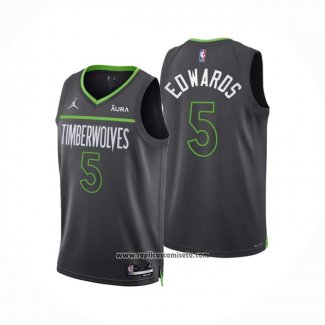 Camiseta Minnesota Timberwolves Anthony Edwards #5 Statement 2022-23 Negro