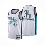 Camiseta NBA All Star 2026 Giannis Antetokounmpo NO 34 Blanco