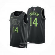 Camiseta New Orleans Pelicans Brandon Ingram #14 Ciudad 2023-24 Negro