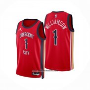 Camiseta New Orleans Pelicans Zion Williamson NO 1 Statement 2024-25 Rojo