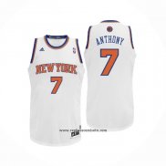 Camiseta New York Knicks Carmelo Anthony #7 Blanco