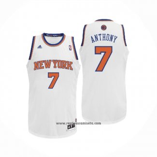 Camiseta New York Knicks Carmelo Anthony #7 Blanco