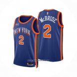Camiseta New York Knicks Miles Mcbride #2 Ciudad 2023-24 Azul