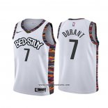 Camiseta Nino Brooklyn Nets Kevin Durant #7 Ciudad 2019-20 Blanco