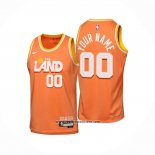 Camiseta Nino Cleveland Cavaliers Personalizada Ciudad 2025-26 Naranja