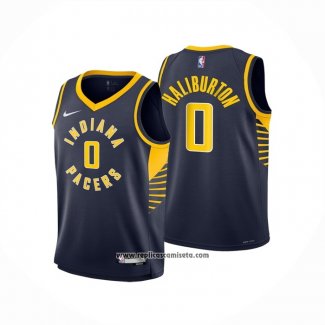 Camiseta Nino Indiana Pacers Tyrese Haliburton #0 Icon 2022-23 Azul