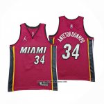 Camiseta Nino Miami Heat Giannis Antetokounmpo NO 34 Statement 2025-26 Rojo