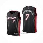 Camiseta Nino Miami Heat Giannis Antetokounmpo NO 7 Icon Negro