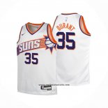 Camiseta Nino Phoenix Suns Kevin Durant #35 Association 2023-24 Blanco