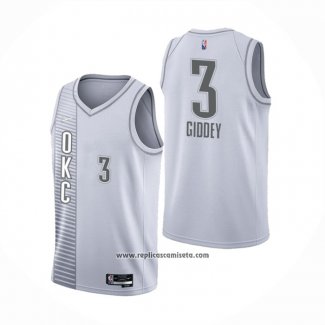 Camiseta Oklahoma City Thunder Josh Giddey #3 Ciudad 2021-22 Blanco