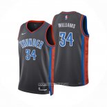 Camiseta Oklahoma City Thunder Kenrich Williams #34 Ciudad 2022-23 Gris