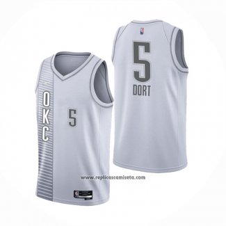 Camiseta Oklahoma City Thunder Luguentz Dort #5 Ciudad 2021-22 Blanco