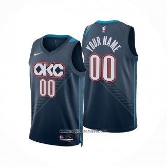 Camiseta Oklahoma City Thunder Personalizada Ciudad 2025-26 Azul