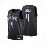 Camiseta Orlando Magic Jalen Suggs #4 Ciudad 2022-23 Negro