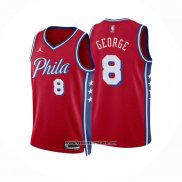 Camiseta Philadelphia 76ers Paul George #8 Statement 2024-25 Rojo