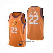 Camiseta Phoenix Suns Deandre Ayton #22 Statement 2021 Naranja