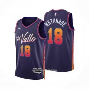 Camiseta Phoenix Suns Yuta Watanabe #18 Ciudad 2023-24 Violeta