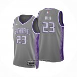 Camiseta Sacramento Kings Keon Ellis #23 Ciudad 2022-23 Gris