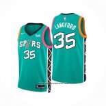 Camiseta San Antonio Spurs Romeo Langford #35 Ciudad 2022-23 Verde