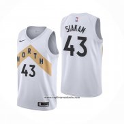 Camiseta Toronto-Raptors Pascal Siakam #43 Ciudad Blanco