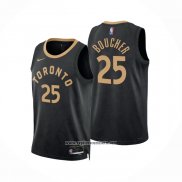 Camiseta Toronto Raptors Chris Boucher #25 Ciudad 2022-23 Negro