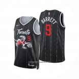 Camiseta Toronto Raptors RJ Barrett NO 9 Ciudad 2025-26 Negro