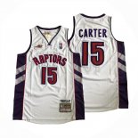 Camiseta Toronto Raptors Vince Carter NO 15 Hardwood Classics Blanco