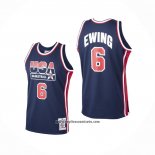 Camiseta USA 1992 Patrick Ewing #6 Azul