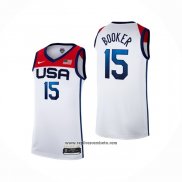 Camiseta USA 2021 Devin Booker #15 Blanco