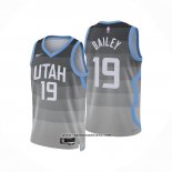 Camiseta Utah Jazz Ace Bailey NO 19 Ciudad 2025-26 Gris