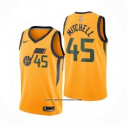 Camiseta Utah Jazz Donovan Mitchell #45 Statement Amarillo