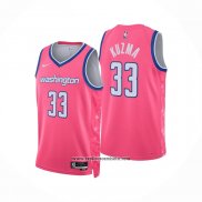 Camiseta Washington Wizards Kyle Kuzma #33 Ciudad 2022-23 Rosa