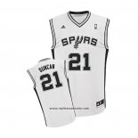 Camiseta San Antonio Spurs Tim Duncan #21 Retro Blanco