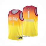 Camiseta All Star 2023 New Orleans Pelicans Zion Williamson #1 Naranja