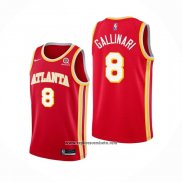 Camiseta Atlanta Hawks Danilo Gallinari #8 Icon 2020-21 Rojo