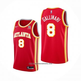 Camiseta Atlanta Hawks Danilo Gallinari #8 Icon 2020-21 Rojo