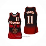 Camiseta Atlanta Hawks Trae Young #11 Hardwood Classics Throwback Rojo