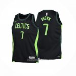 Camiseta Boston Celtics Jaylen Brown #7 Ciudad 2024-25 Negro