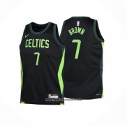 Camiseta Boston Celtics Jaylen Brown #7 Ciudad 2024-25 Negro
