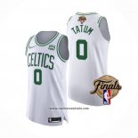 Camiseta Boston Celtics Jayson Tatum #0 Association Autentico 2022 NBA Finals Blanco