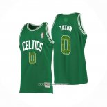 Camiseta Boston Celtics Jayson Tatum #0 Snakeskin Hardwood Classics 2021 Verde