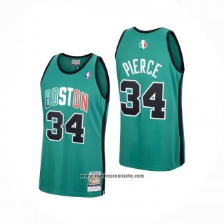 Camiseta Boston Celtics Paul Pierce #34 Hardwood Classics Throwback 2007-08 Verde