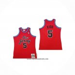 Camiseta Brooklyn Nets Jason Kidd #5 Hardwood Classic Throwback Rojo