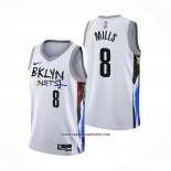 Camiseta Brooklyn Nets Patty Mills #8 Ciudad 2022-23 Blanco