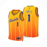 Camiseta Charlotte Hornets LaMelo Ball NO 1 Ciudad 2025-26 Naranja