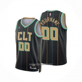 Camiseta Charlotte Hornets Personalizada Ciudad 2022-23 Negro