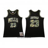 Camiseta Chicago Bulls Michael Jordan #23 Camuflaje Negro